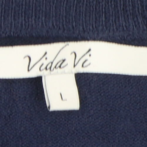 VidaVi Women's Blue Pullover Jumper, Size L