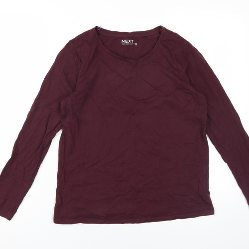 Next Women's Purple Long Sleeve Basic T-Shirt UK 10