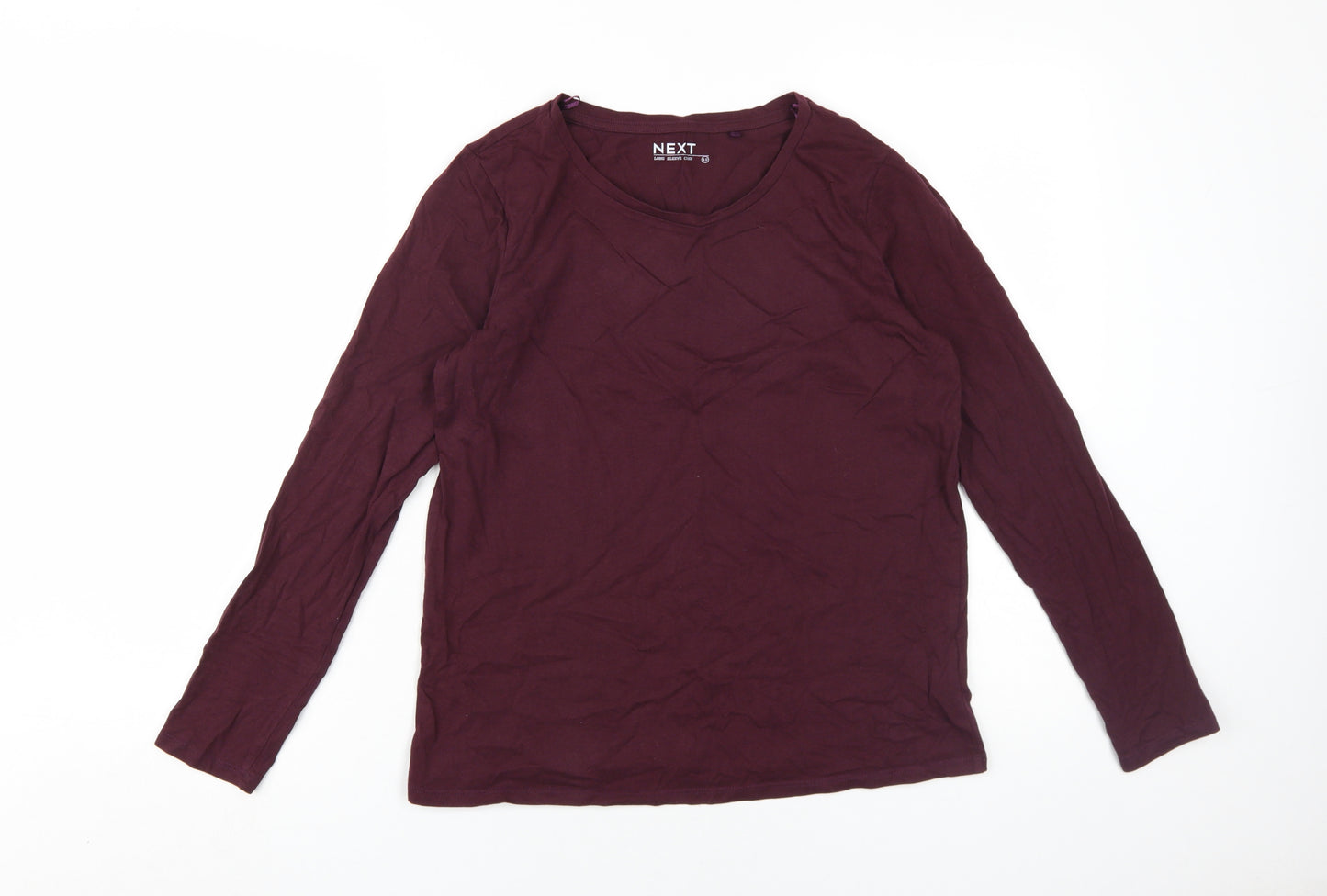Next Women's Purple Long Sleeve Basic T-Shirt UK 10