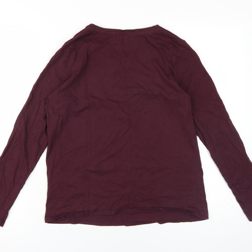 Next Women's Purple Long Sleeve Basic T-Shirt UK 10