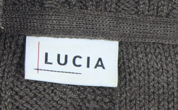 Lucia Women's Brown Cardigan Size 22 Heavy Cable-Knit