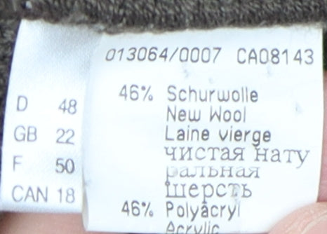 Lucia Women's Brown Cardigan Size 22 Heavy Cable-Knit