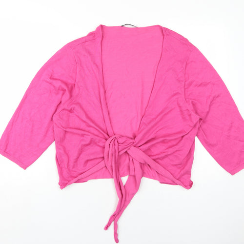 Bm Collection Women's Pink Cardigan XL 3/4 Sleeve