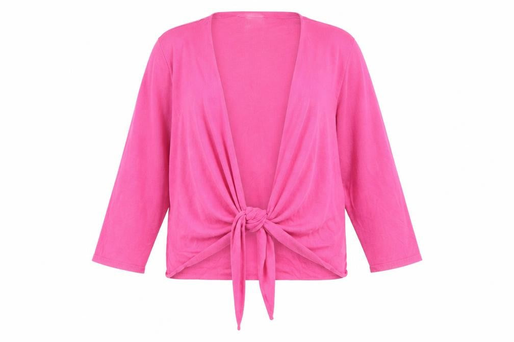 Bm Collection Women's Pink Cardigan XL 3/4 Sleeve