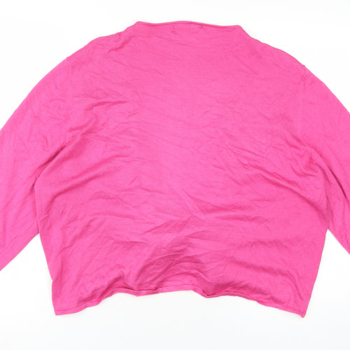 Bm Collection Women's Pink Cardigan XL 3/4 Sleeve