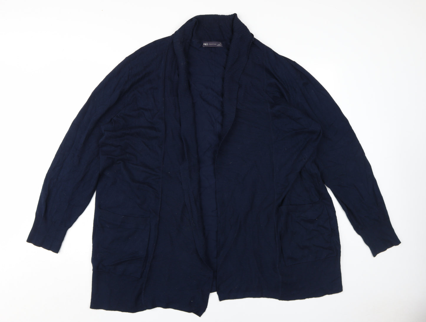 Marks and Spencer Women's Blue Cardigan XL Casual Knit
