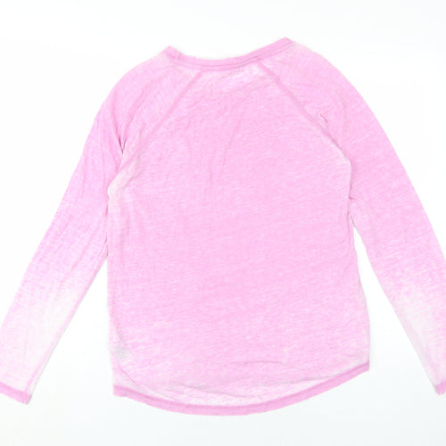 Next Women's Pink Raglan Long Sleeve T-Shirt - Size 10