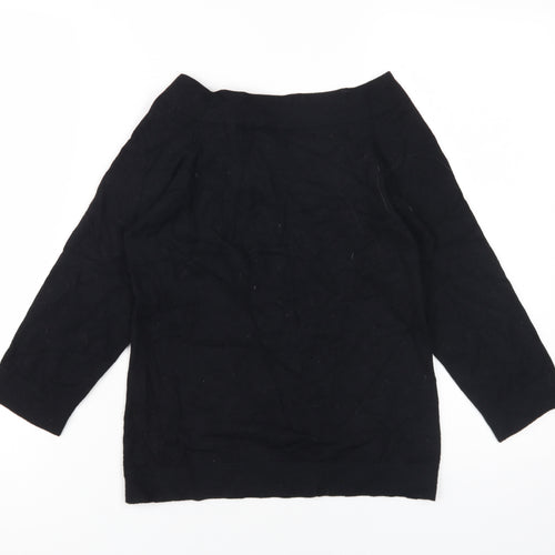 Marks and Spencer Women's Black Bow Blouse Size 10 Basic