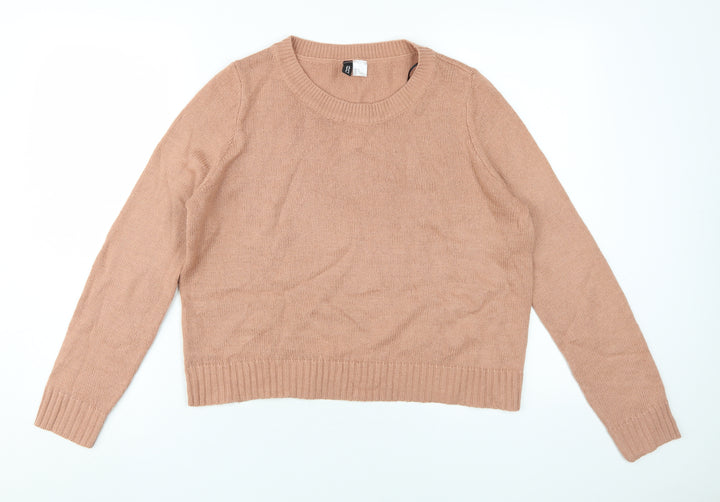 H&M Women's Beige Pullover Jumper, Size M