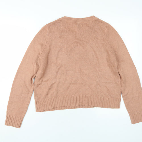 H&M Women's Beige Pullover Jumper, Size M