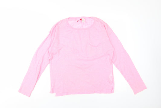 H&M Women's Pink Pullover Jumper, Regular Fit, S