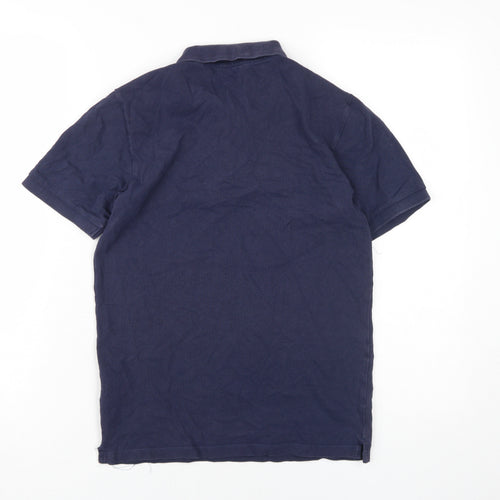Next Men's Blue XS Polo Shirt with Logo Accent