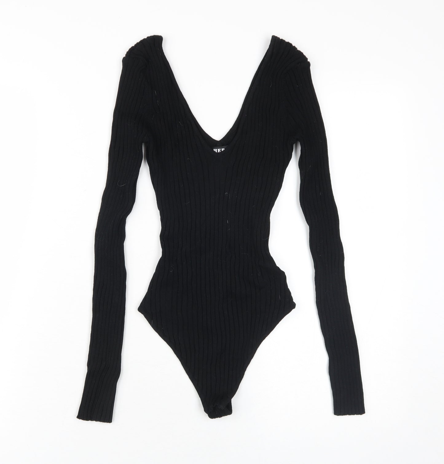 Hera Collection Women's Black V-Neck Bodysuit M