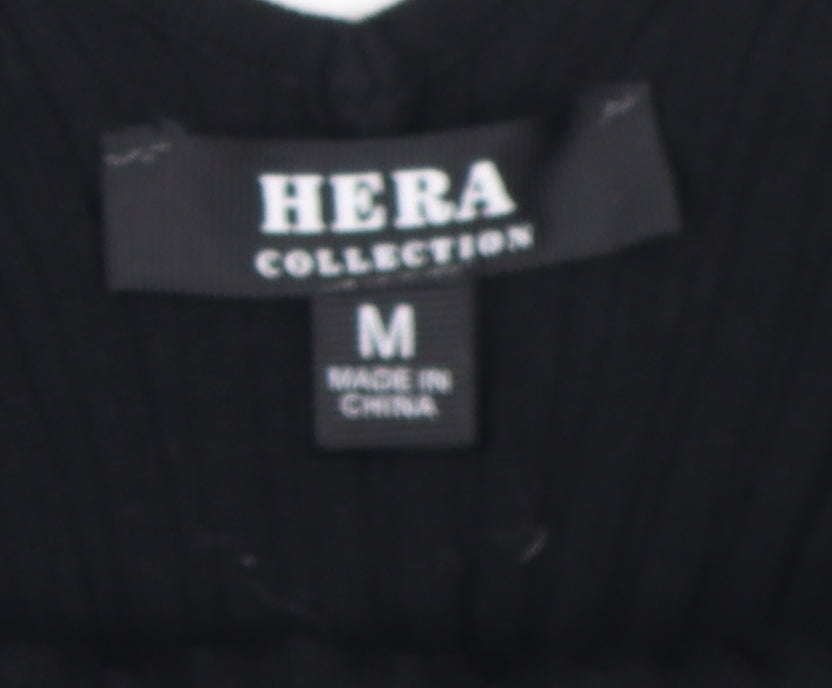 Hera Collection Women's Black V-Neck Bodysuit M