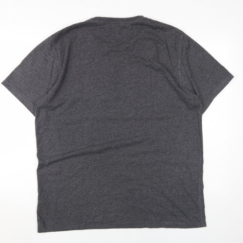 Next Men's Grey XL Cotton Polyester Crew T-Shirt
