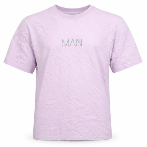 BoohooMAN Men's Purple Crew Neck T-Shirt, Size M