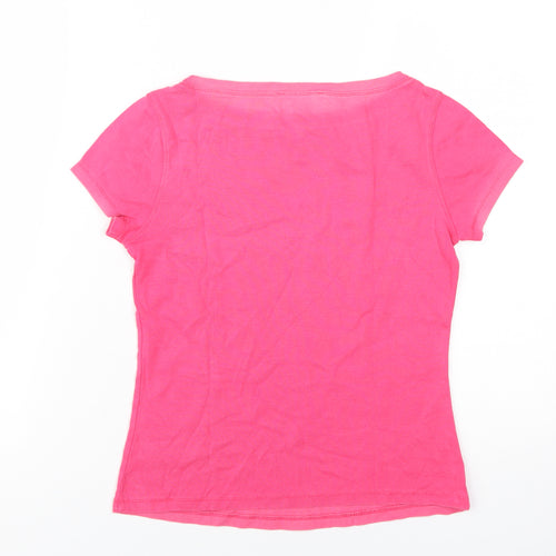 Marks and Spencer Women's Pink Size 10 Basic T-Shirt