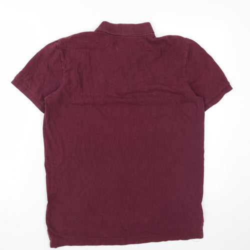 Gap Men's Purple Polo Shirt M Cotton Solid