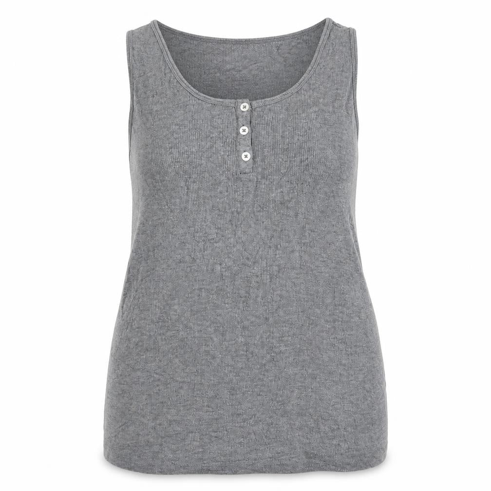 Front view of Marks & Spencer Women's Grey Tank Top, size 16