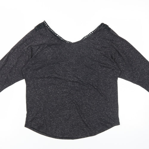 Ginger G Women's Black Crochet Blouse, Size S