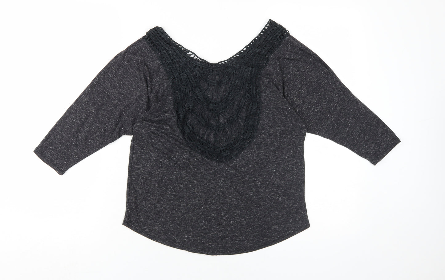 Ginger G Women's Black Crochet Blouse, Size S