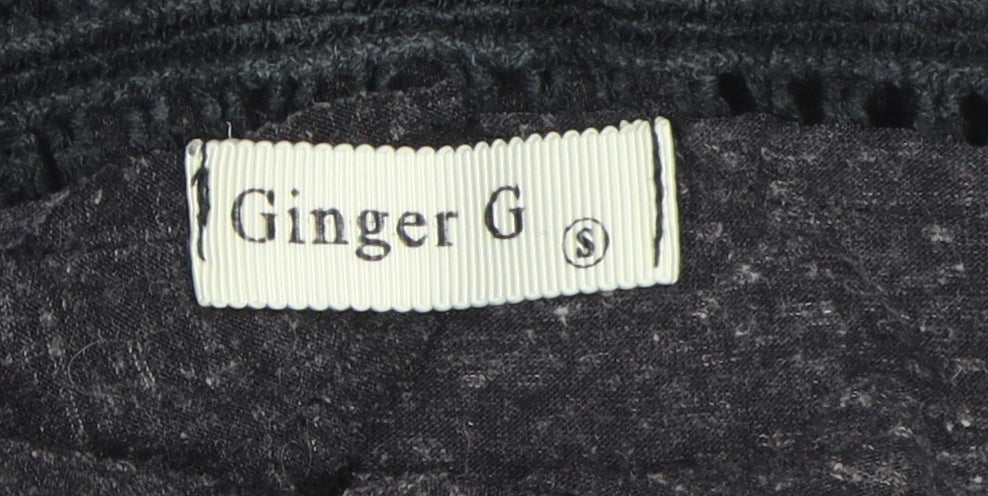 Ginger G Women's Black Crochet Blouse, Size S