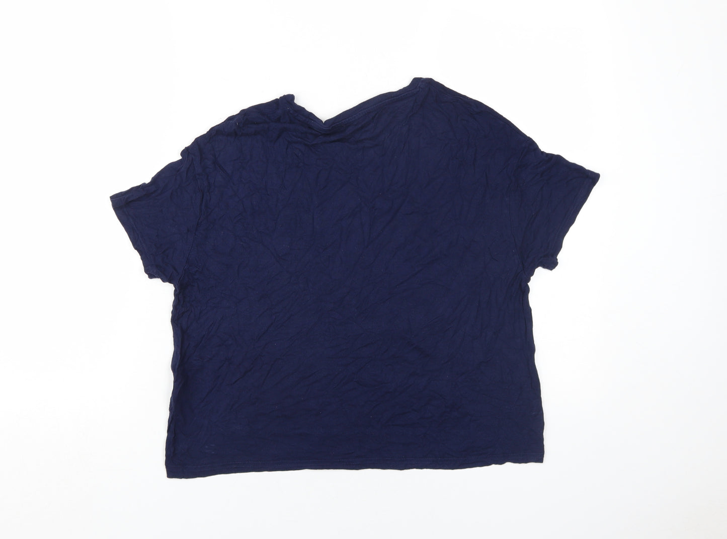 New Look Women's Blue Crew Neck T-Shirt Medium