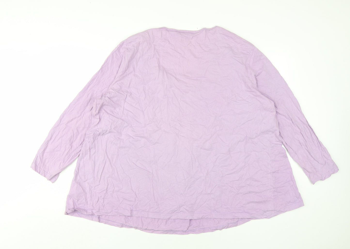 Mia Linea Women's Plus Purple 3/4 Sleeve T-Shirt Size 26/28