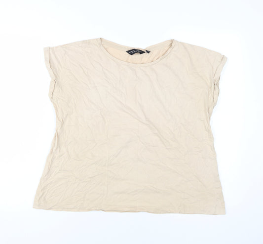 Dorothy Perkins Beige Women's T-Shirt, Size 16, Casual