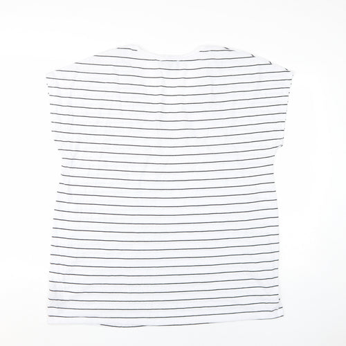 New Look Women White Striped Plus Size T-Shirt