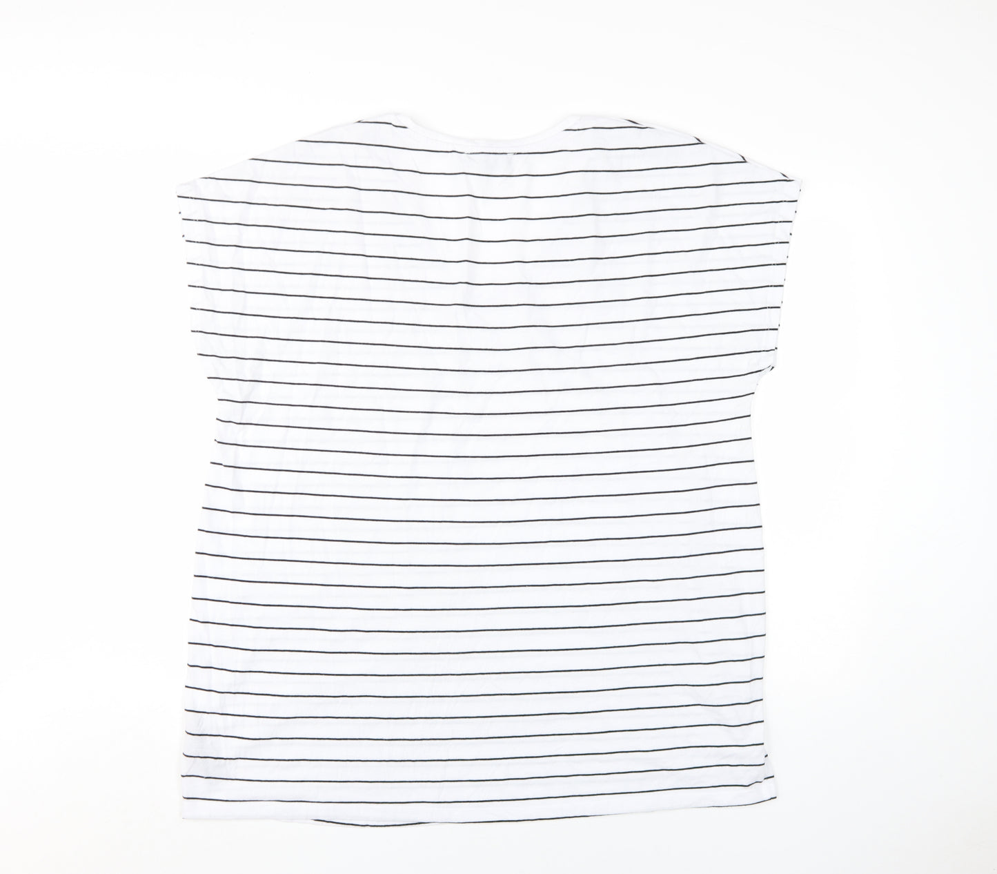 New Look Women White Striped Plus Size T-Shirt