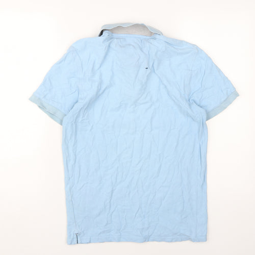 Marks & Spencer Men's Blue S Polo, Short Sleeve Casual Top