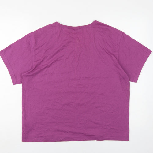 Weekday Purple XS V-Neck T-Shirt for Unisex Adults
