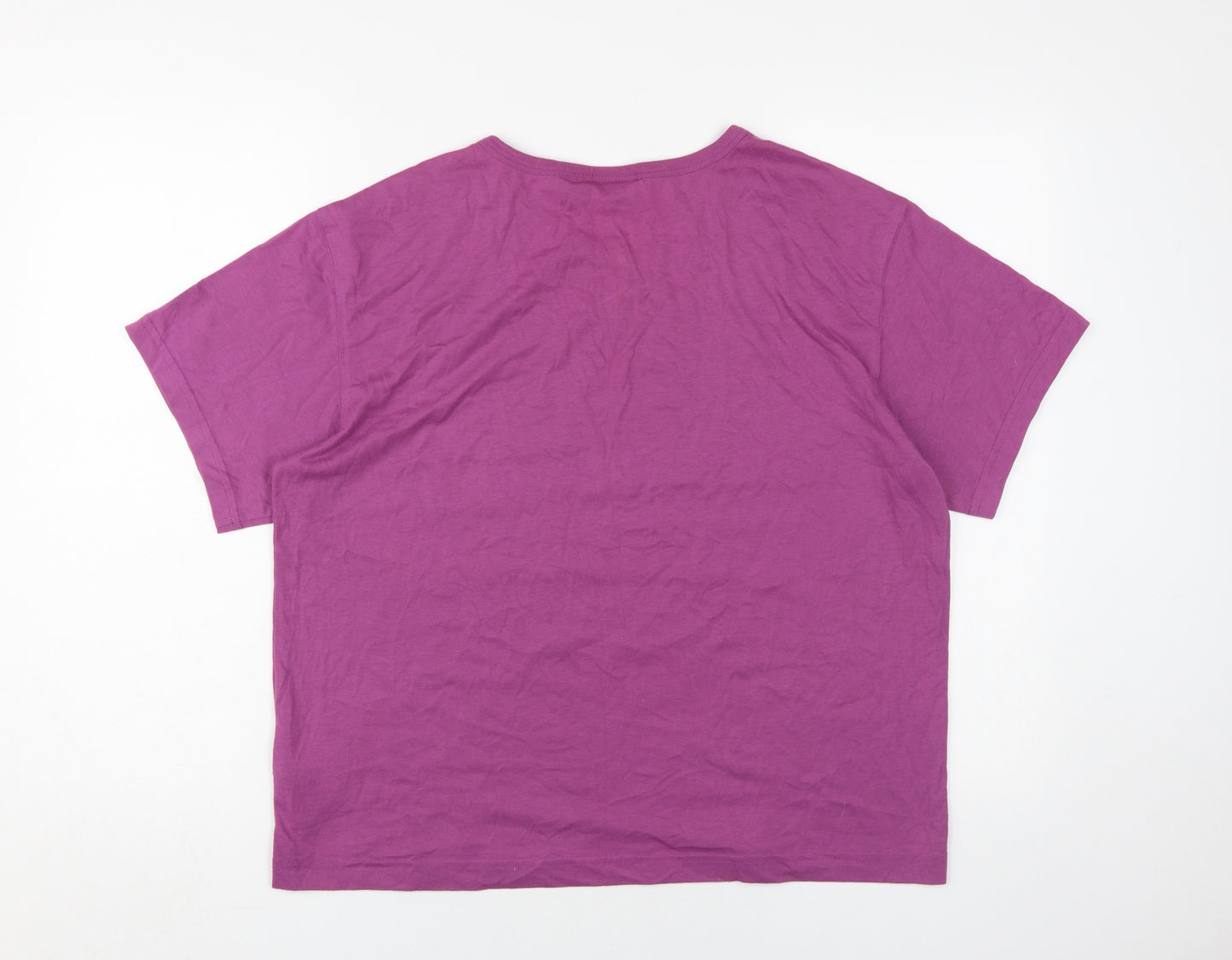 Weekday Purple XS V-Neck T-Shirt for Unisex Adults