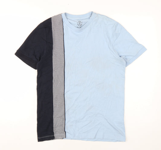 Next Men's Blue Colourblock Short Sleeve T-Shirt