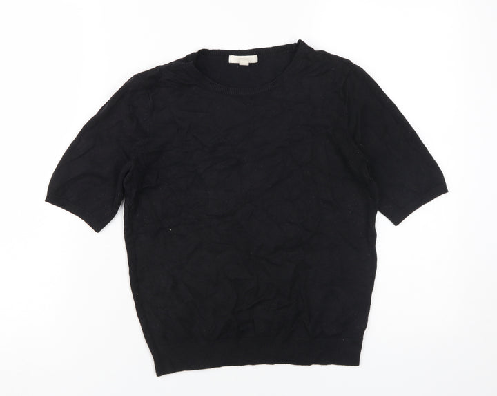 H&M Women's Black Crew Neck Jumper Size S