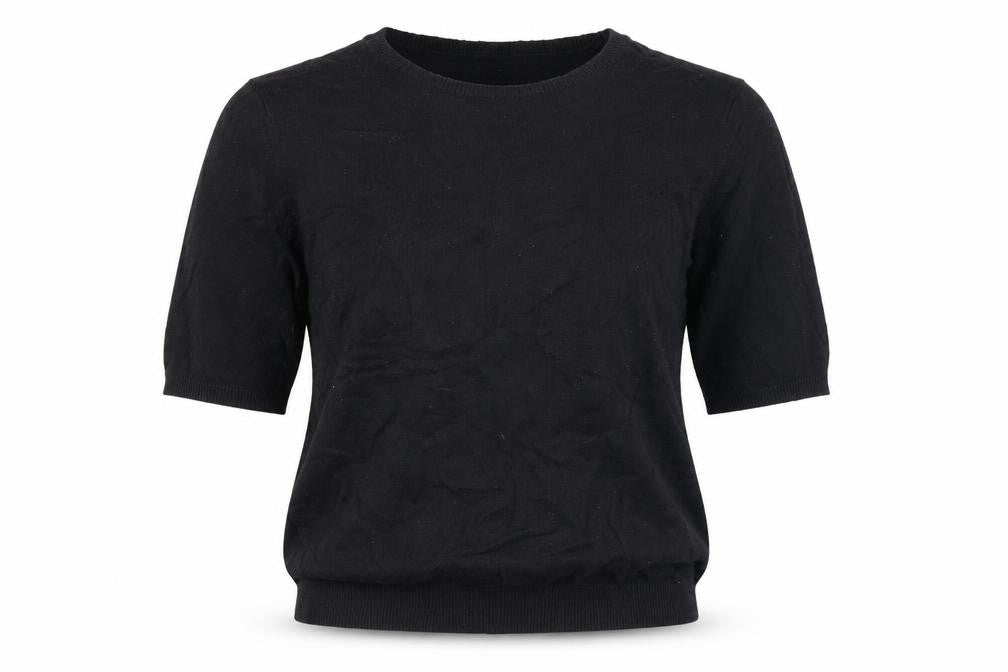 Front view of H&M Women's Black Crew Neck Jumper, size S