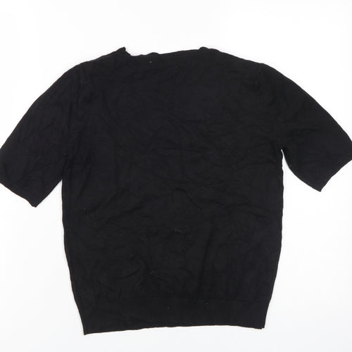 H&M Women's Black Crew Neck Jumper Size S
