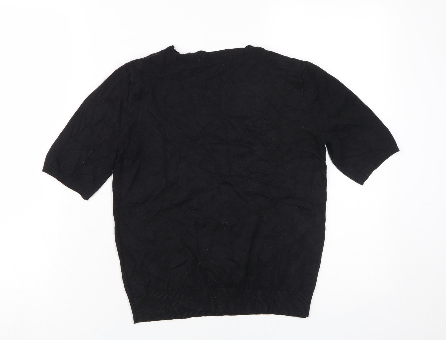 H&M Women's Black Crew Neck Jumper Size S