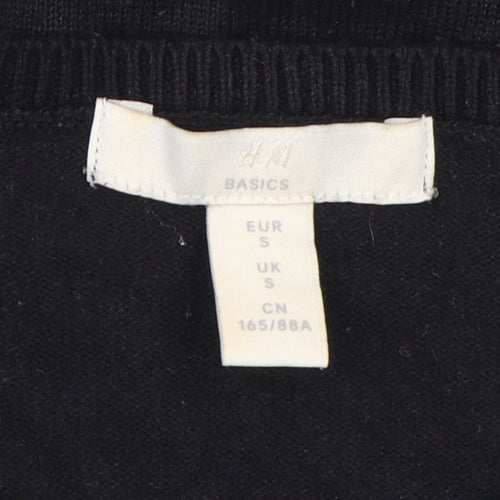 H&M Women's Black Crew Neck Jumper Size S