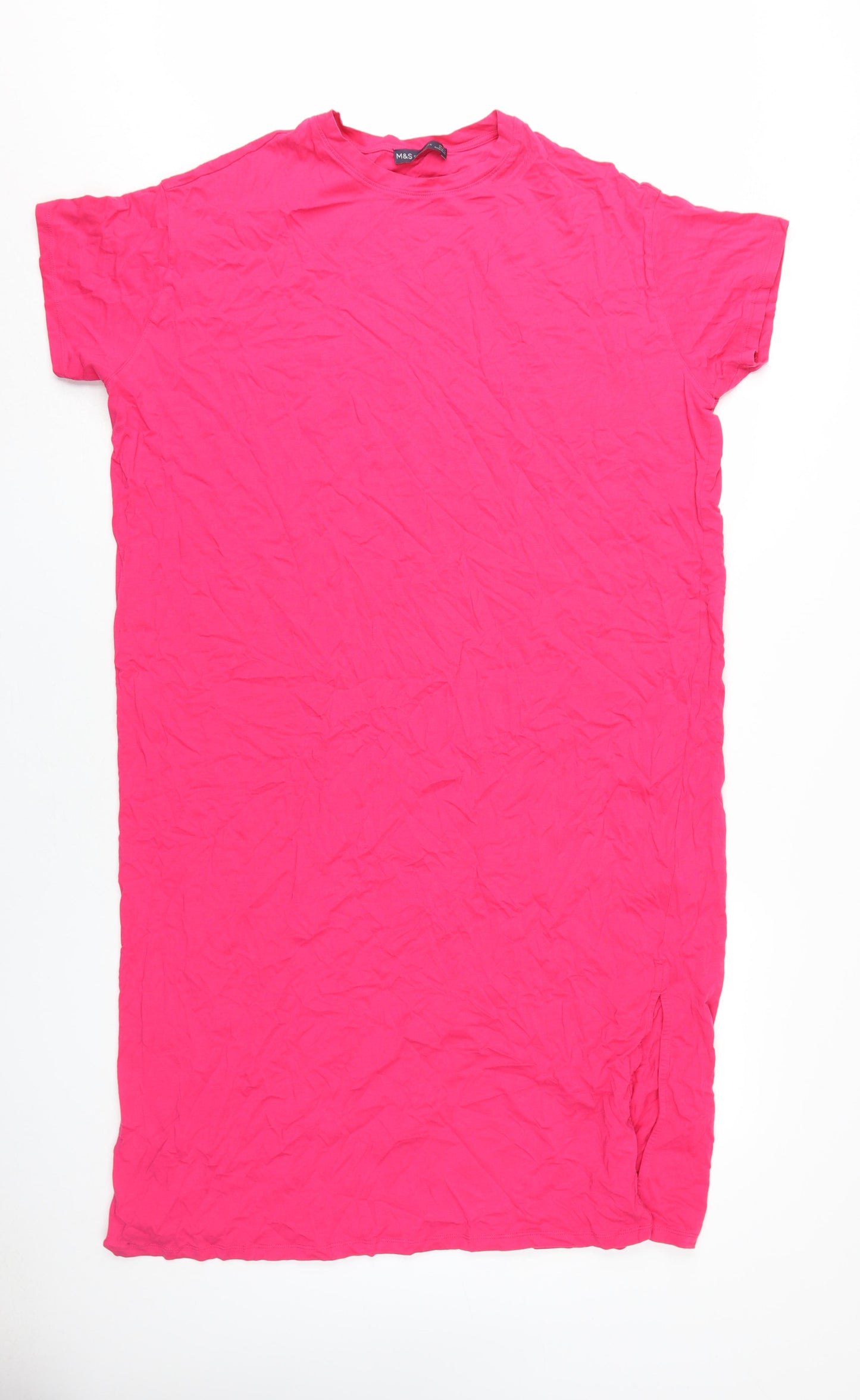 Marks and Spencer Women's Pink T-Shirt Dress, Size 20