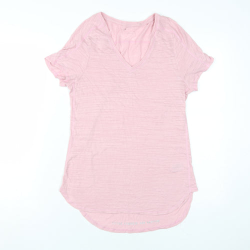 Next Women's Pink V-Neck T-Shirt Size 8