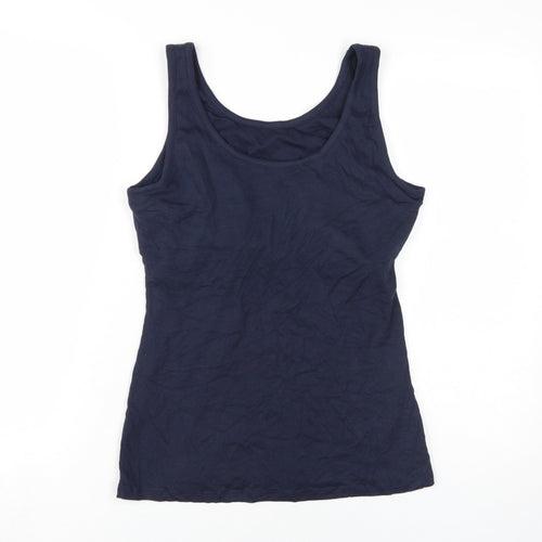 Marks and Spencer Women's Blue Jersey Tank Top Size 20