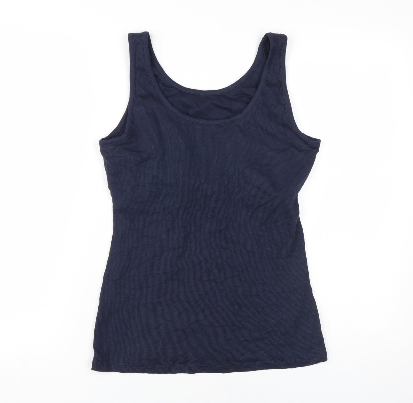 Marks and Spencer Women's Blue Jersey Tank Top Size 20