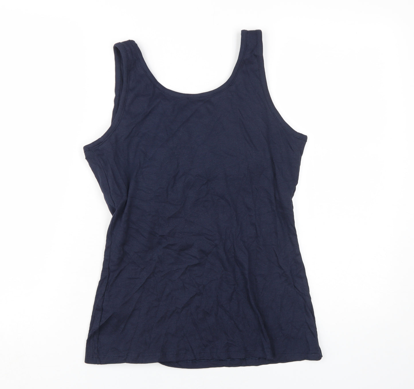 Marks and Spencer Women's Blue Jersey Tank Top Size 20