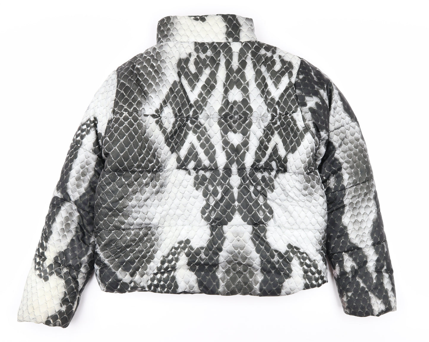 Lasula Women's Grey Animal Print Puffer Jacket L