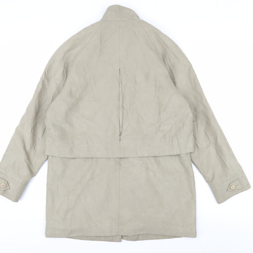 Vintage Marks and Spencer Beige Women's Mid-Length Coat