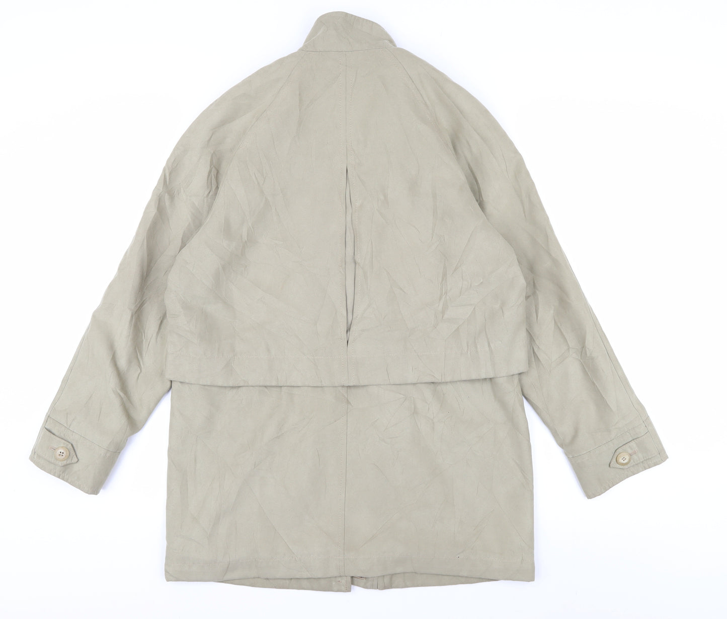 Vintage Marks and Spencer Beige Women's Mid-Length Coat
