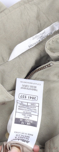 Vintage Marks and Spencer Beige Women's Mid-Length Coat