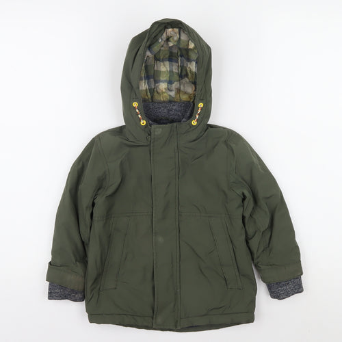 Next Boys Green Hooded Parka Jacket 2-3 Years